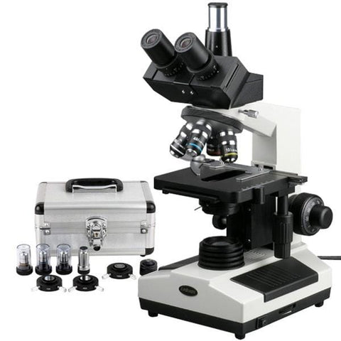 Overstock 20W Halogen Trinocular Phase-Contrast Biological Microscope w/ 3D Mechanical Stage and Optional Digital Camera