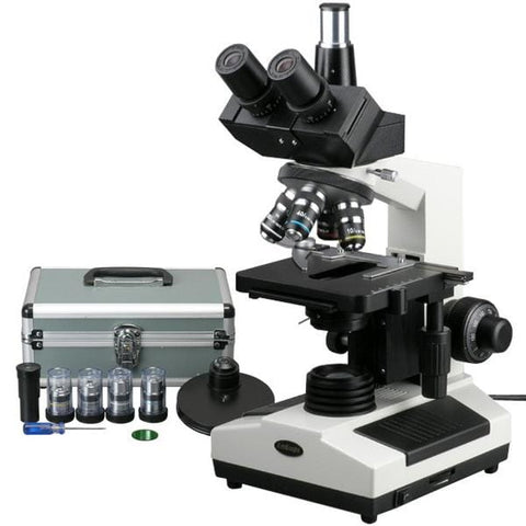 20W Halogen Trinocular Phase-Contrast Biological Microscope w/Turret Condenser, 3D Mechanical Stage and Optional Digital Camera