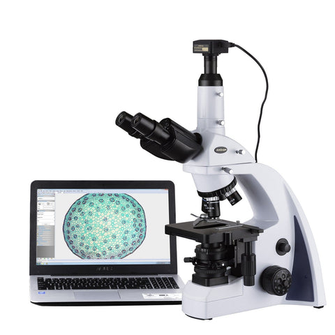 40X-1000X Professional Infinity Trinocular Compound LED Microscope + HD Recording Camera
