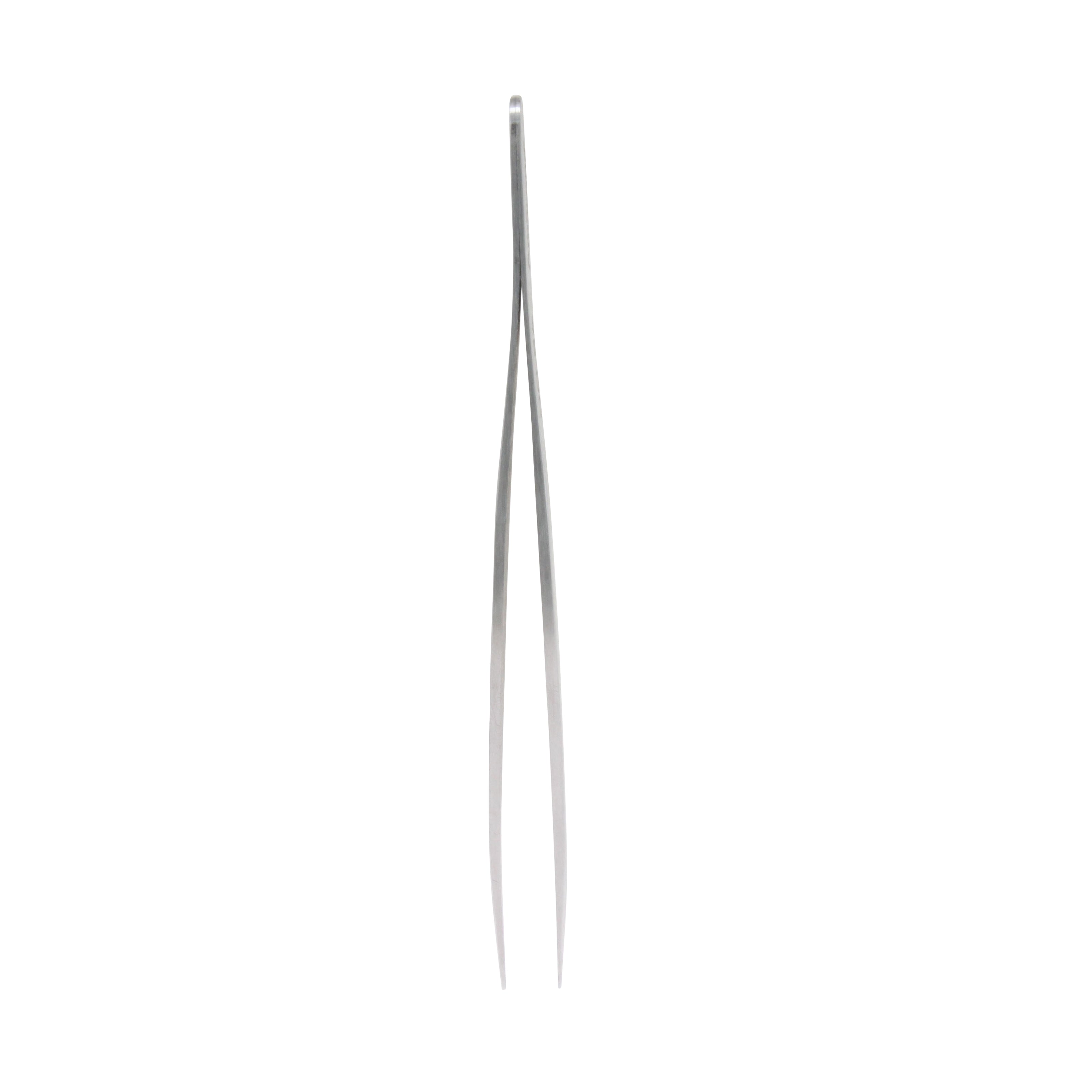 AmScope High Precision 4 3/4 in. Straight Flat Edge Tweezers