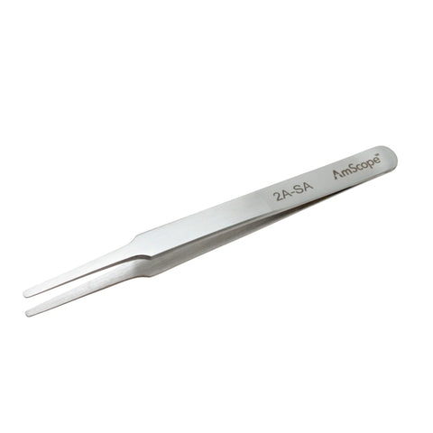 AmScope High Precision 4 1/2 in. Tapered Flat Tip Tweezers