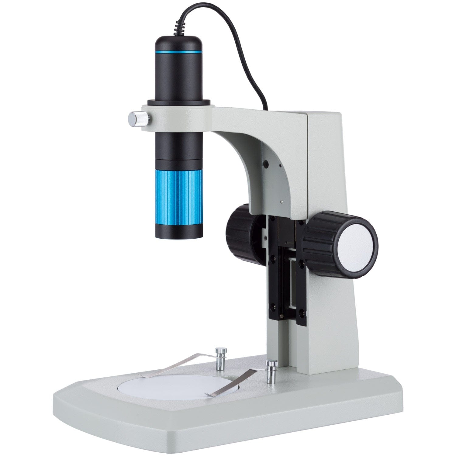 AmScope UTP5100B 5.0MP Continuous Parfocal Zoom USB Handheld Digital Microscope 220X Magnification on Track-stand